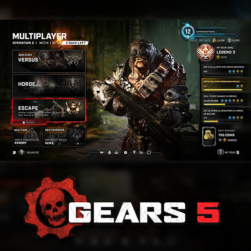 mike tam - Gears 5 Operation 5 Main Menu Redesign