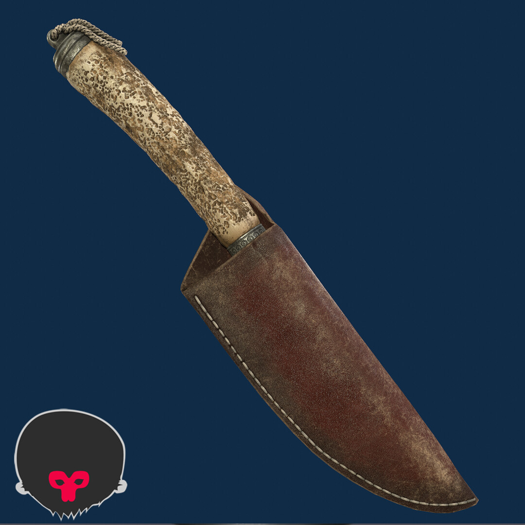 ArtStation Knife, AAA game asset.