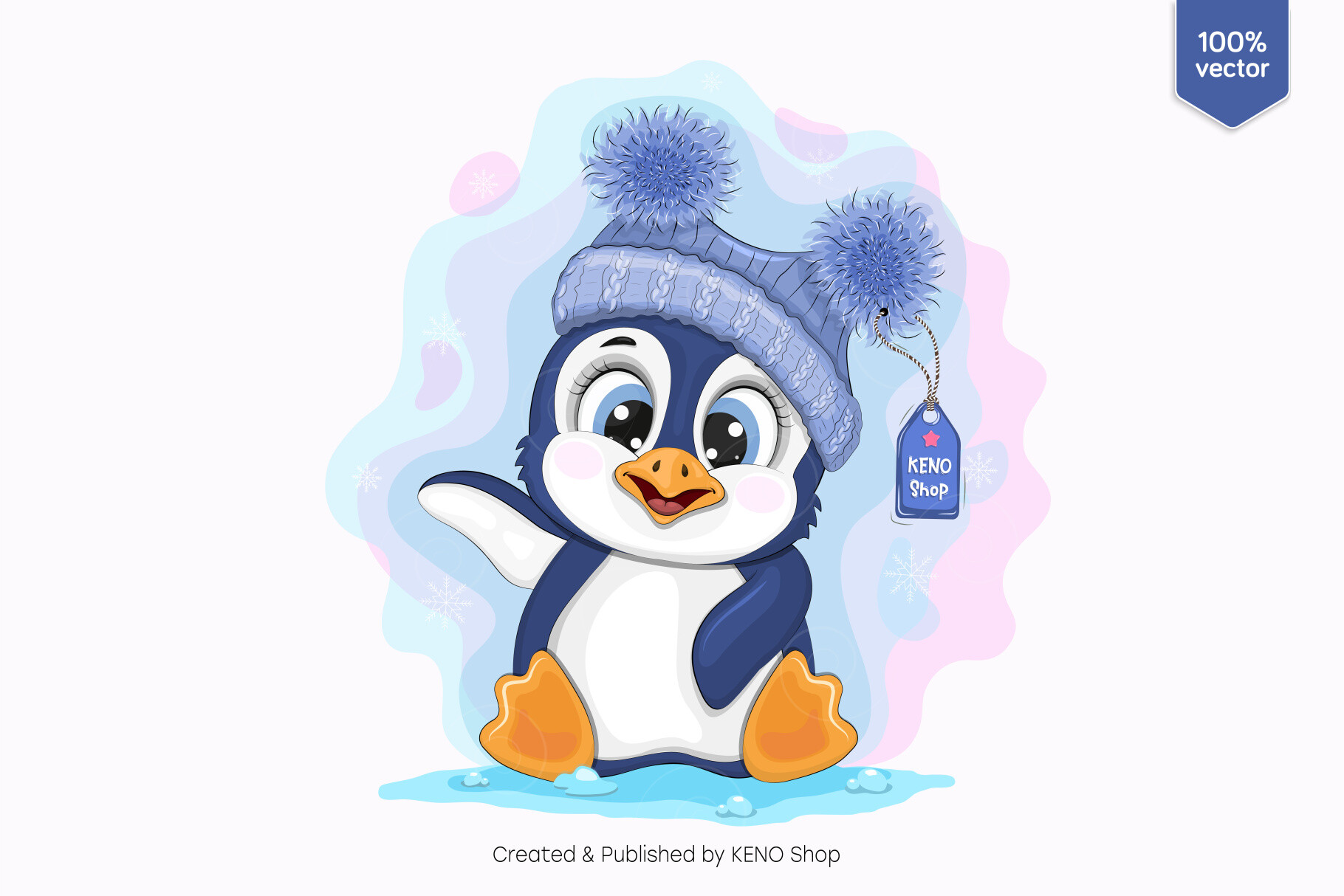 ArtStation - Cute cartoon penguin.