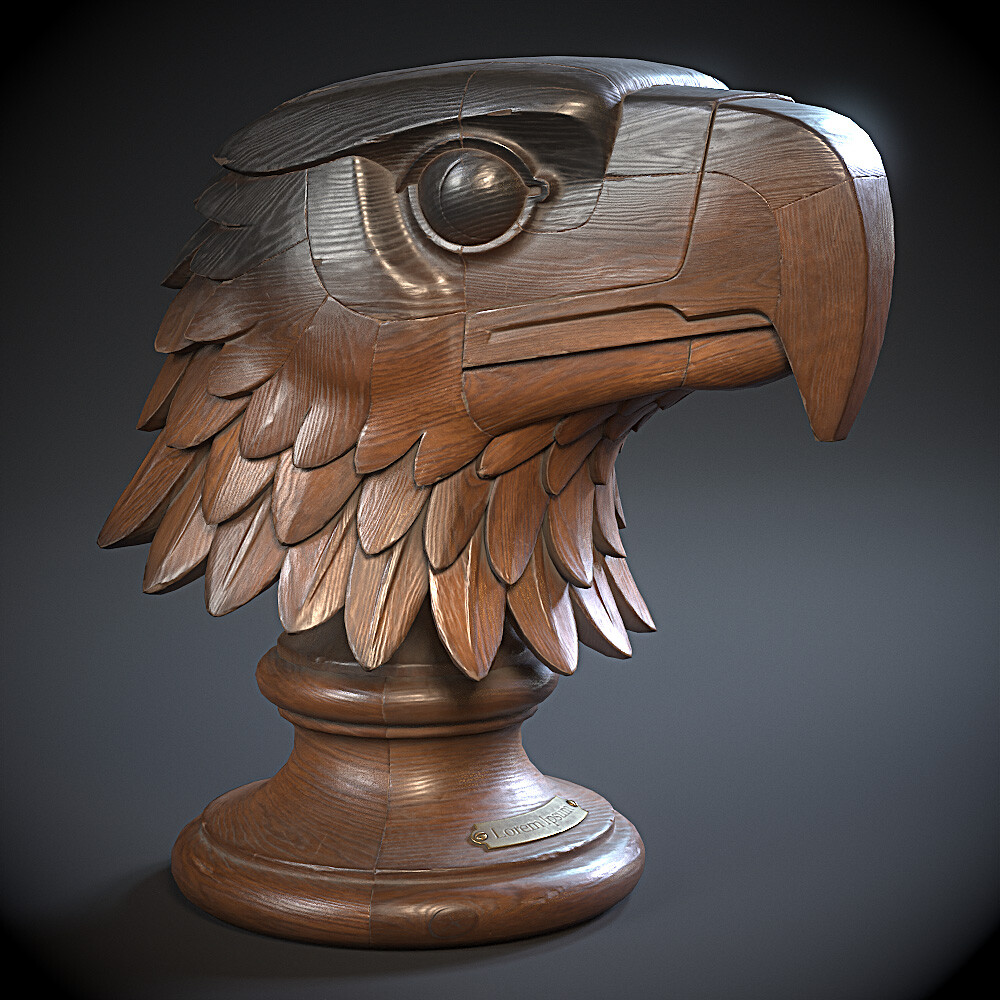 ArtStation - Eagle Wood Statue