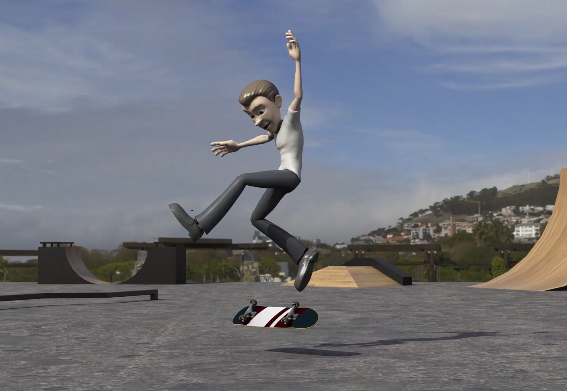 ArtStation Skateboard Crash Animation