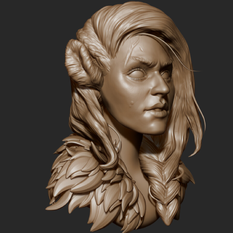 ArtStation - Ruatha Head Sculpt