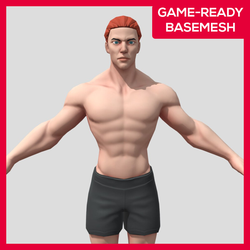 ArtStation - Stylized Character - Male Basemesh Game-ready