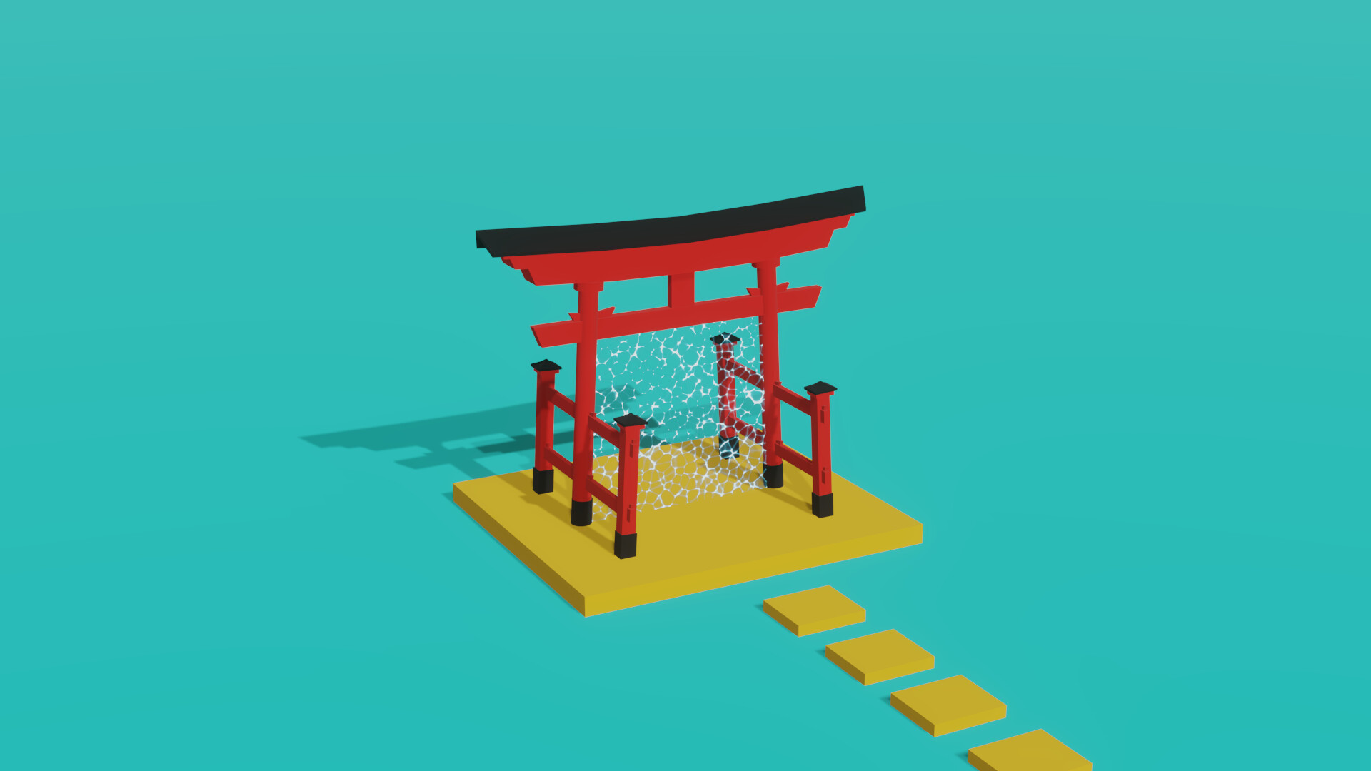 ArtStation - 両部鳥居（りょうぶとりい）Ryōbu torii Animation