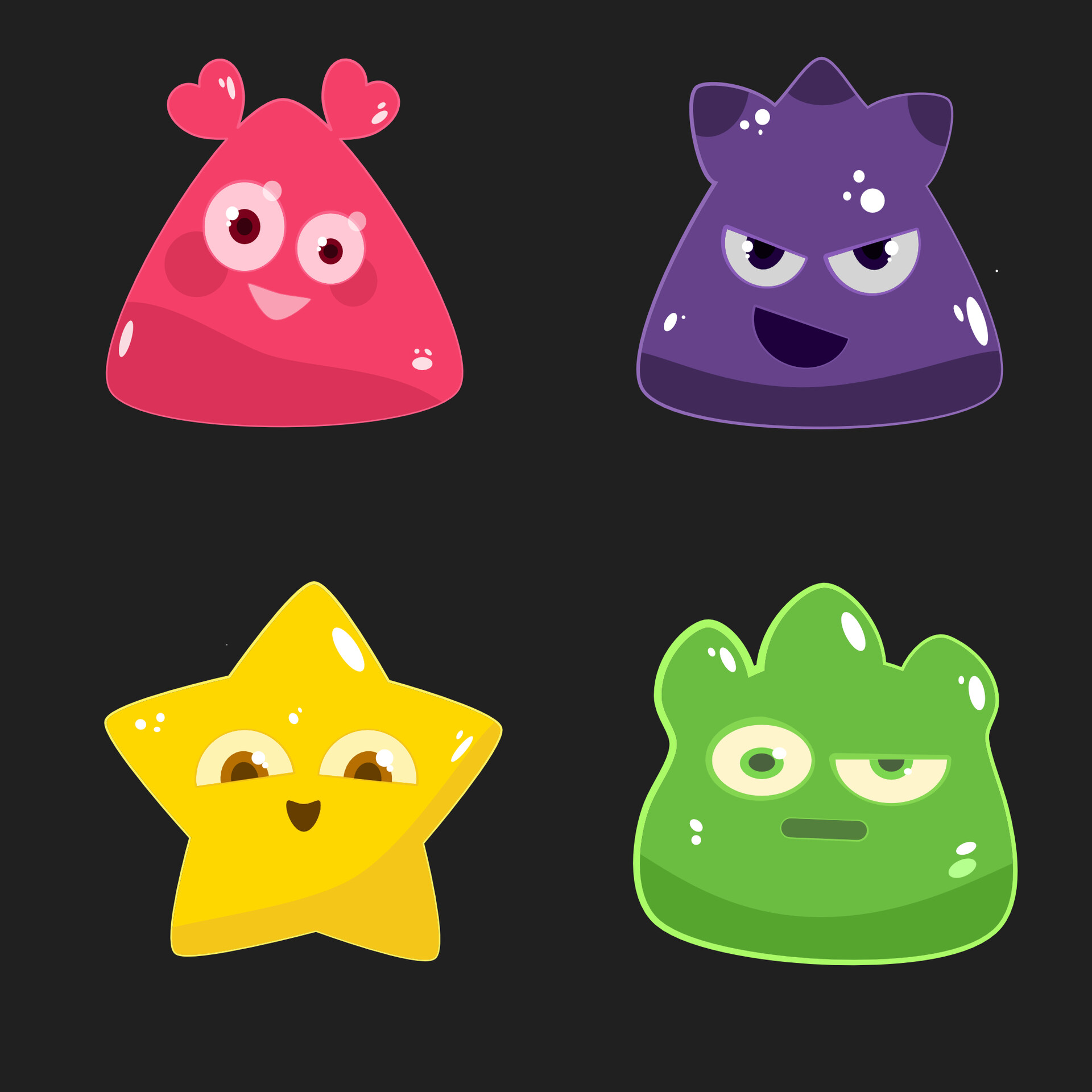 ArtStation Jelly Adventures 2D Mobile game art