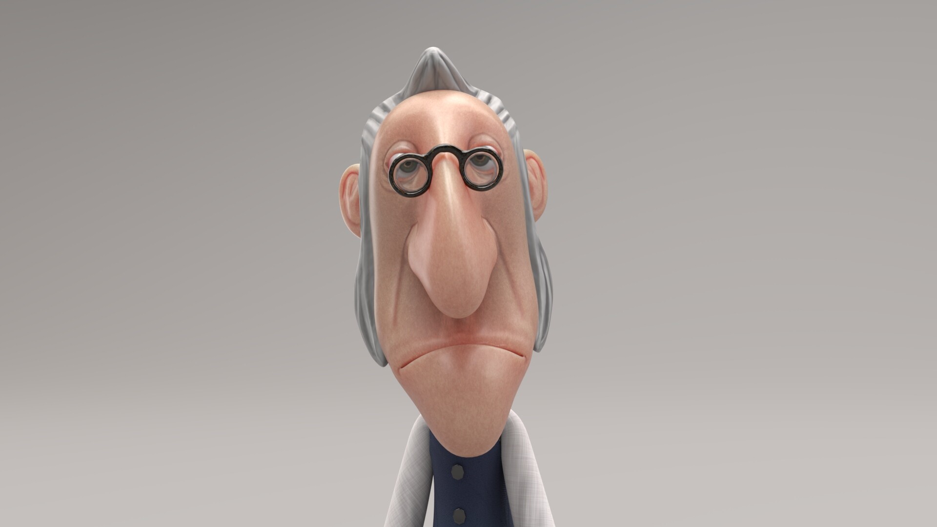 old man cartoon character with glasses