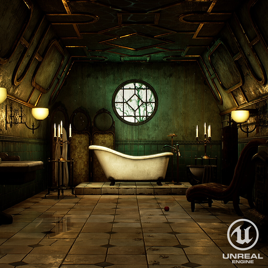 ArtStation Crimson Peak Bathroom Scene (UE4)
