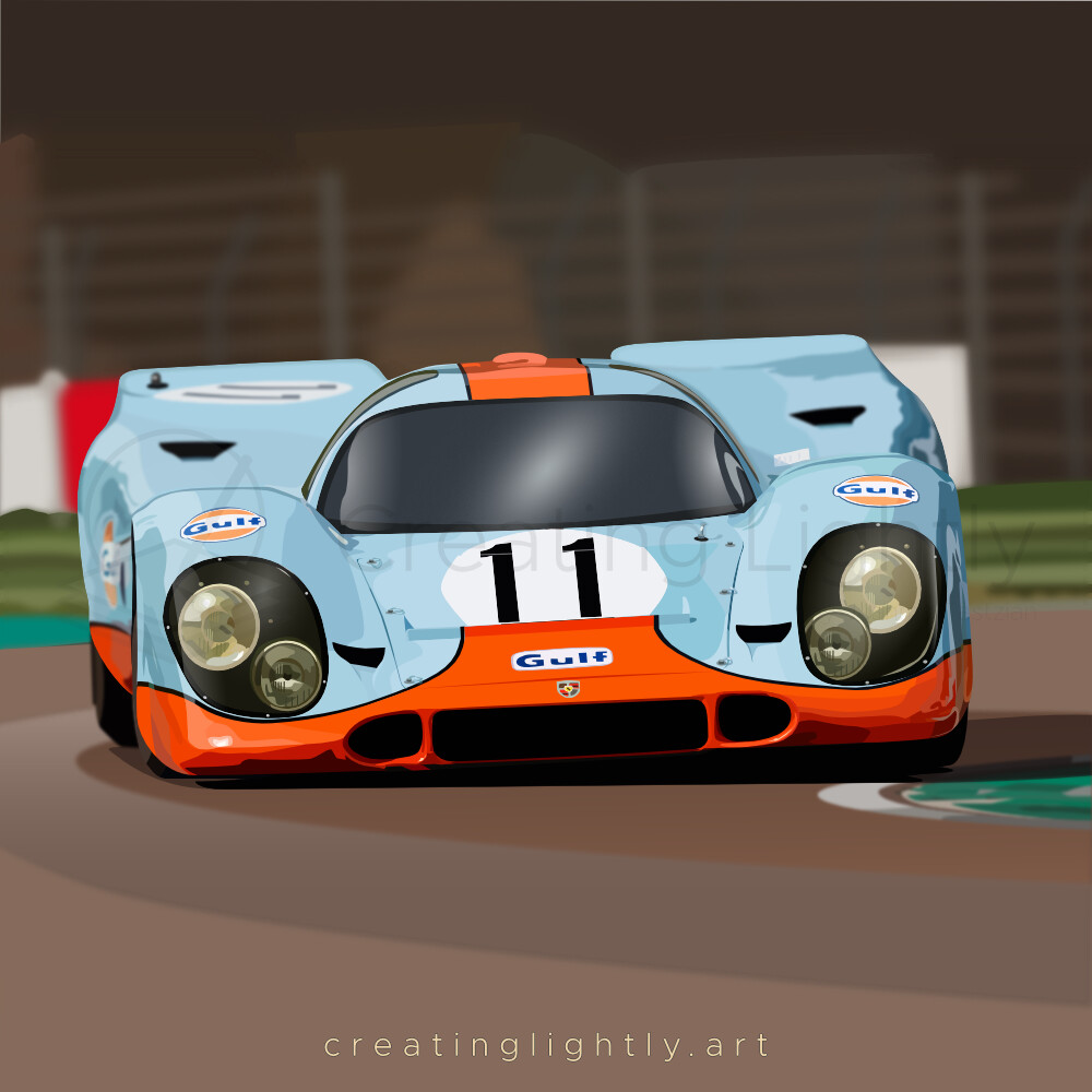 Artstation Porsche 917k Gulf Livery