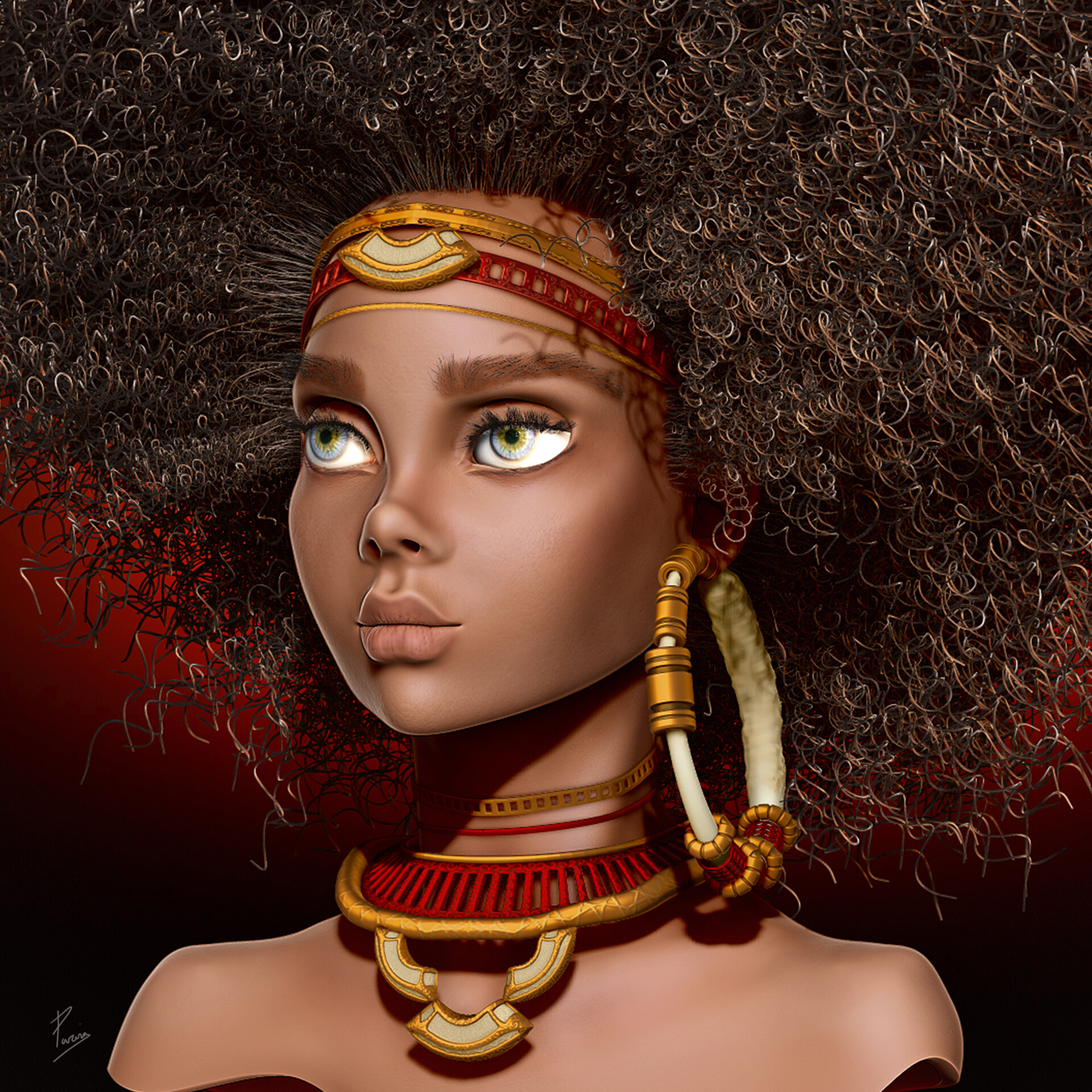 ArtStation - African Girl-FAYOLA