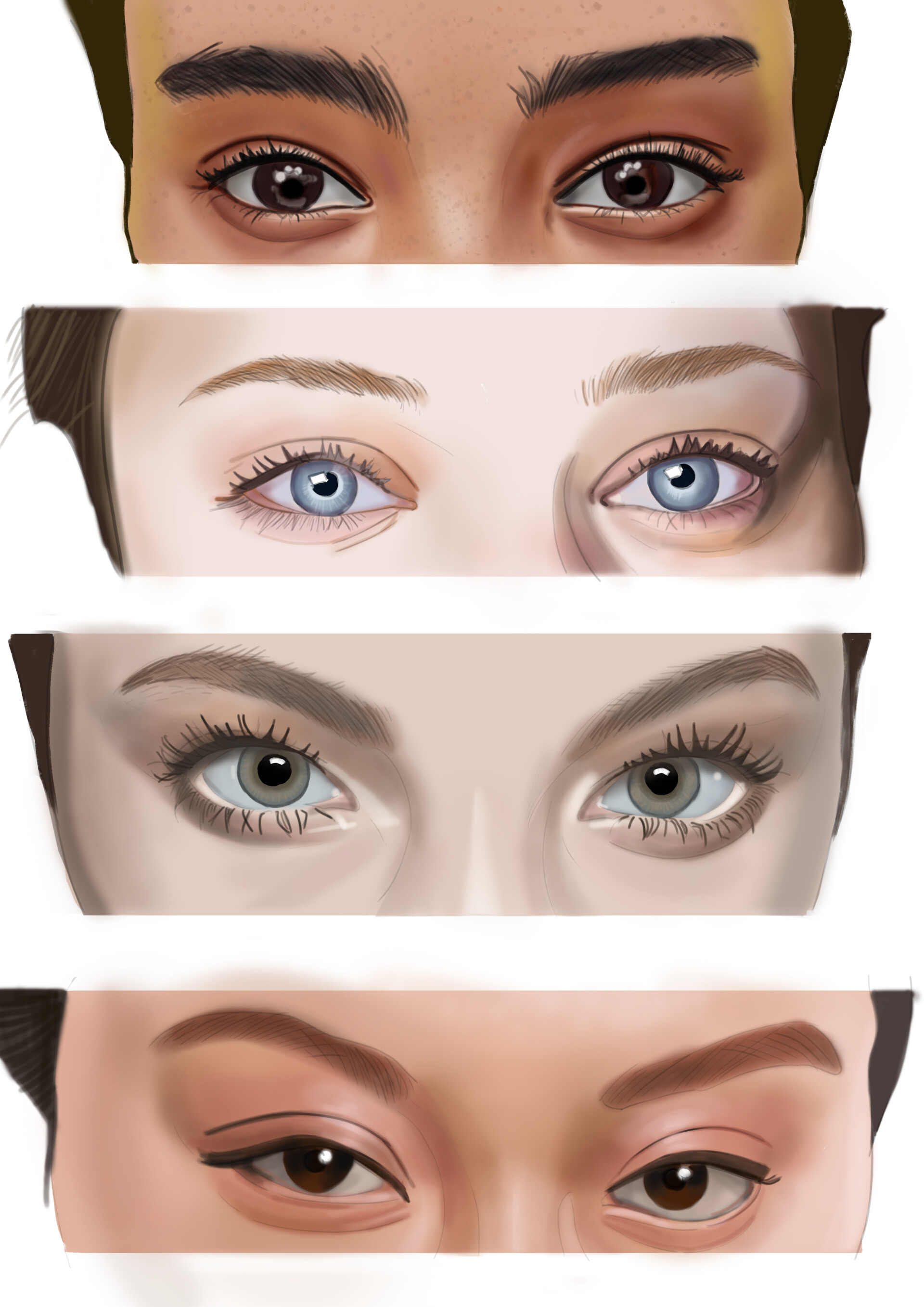 ArtStation - Female Eyes Studies