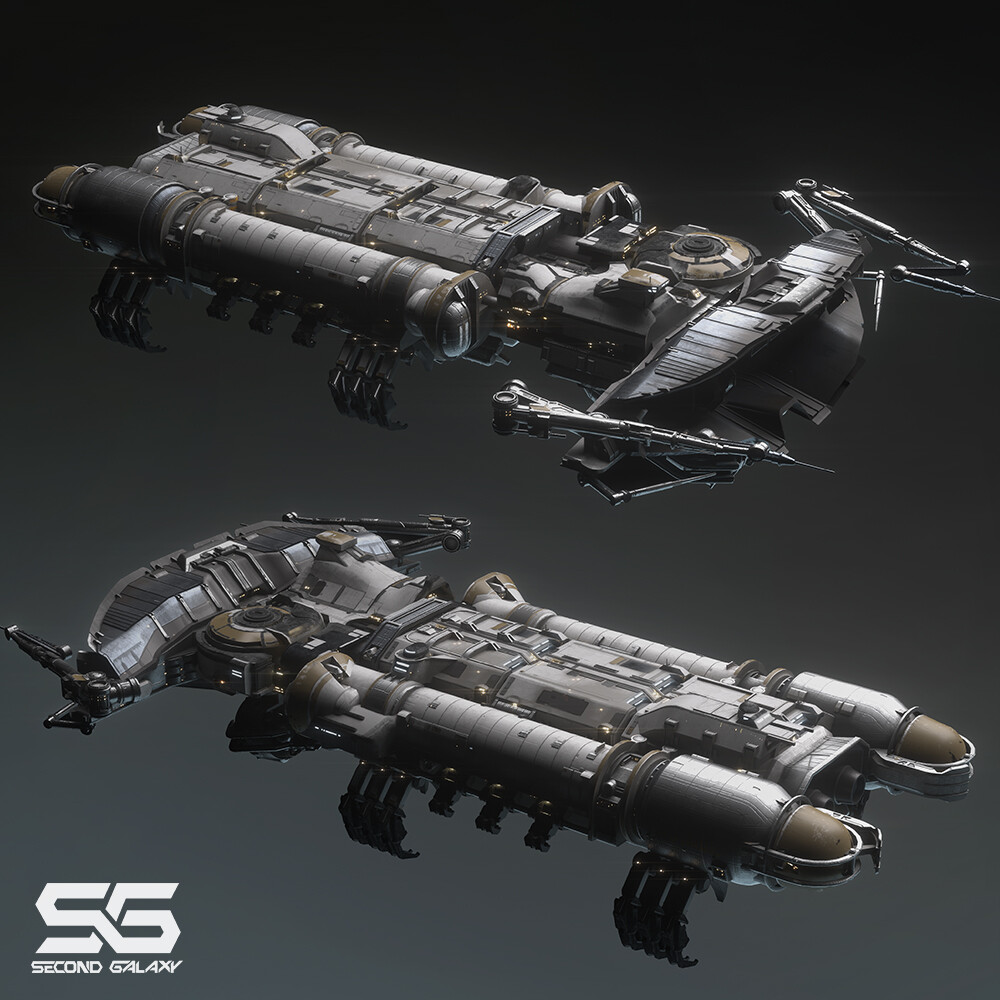 ArtStation - Second Galaxy: Industrial Ship 'Pangolin'