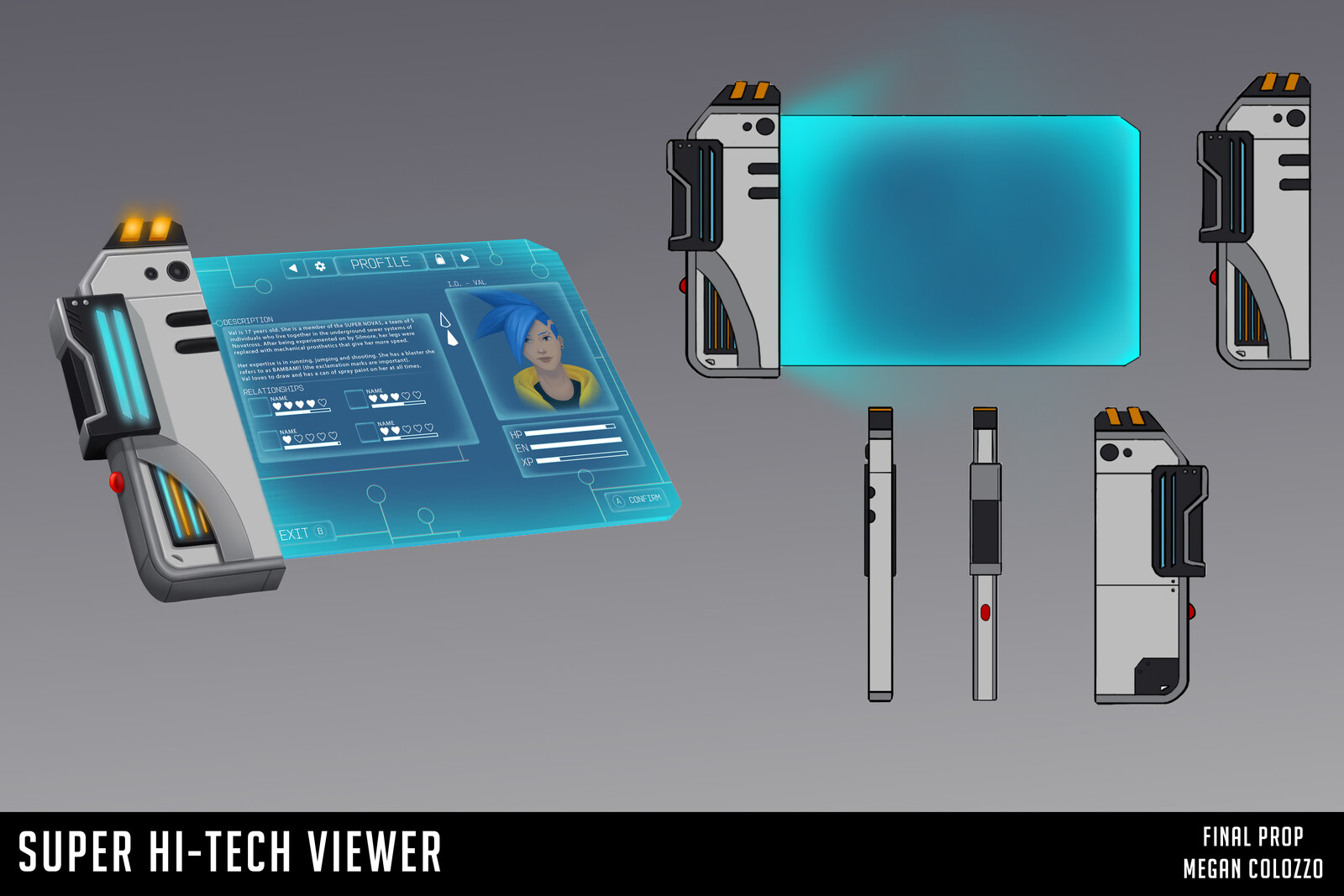 Super Hi-Tech Viewing Device with Animated UI