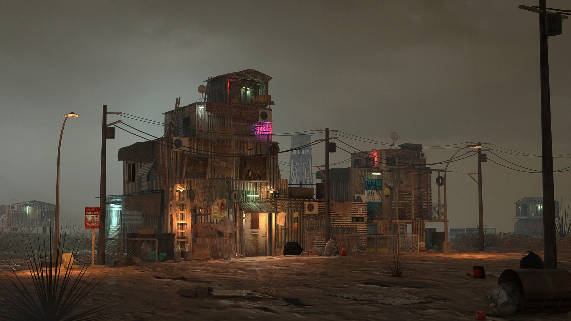 ArtStation Shanty Town Scene