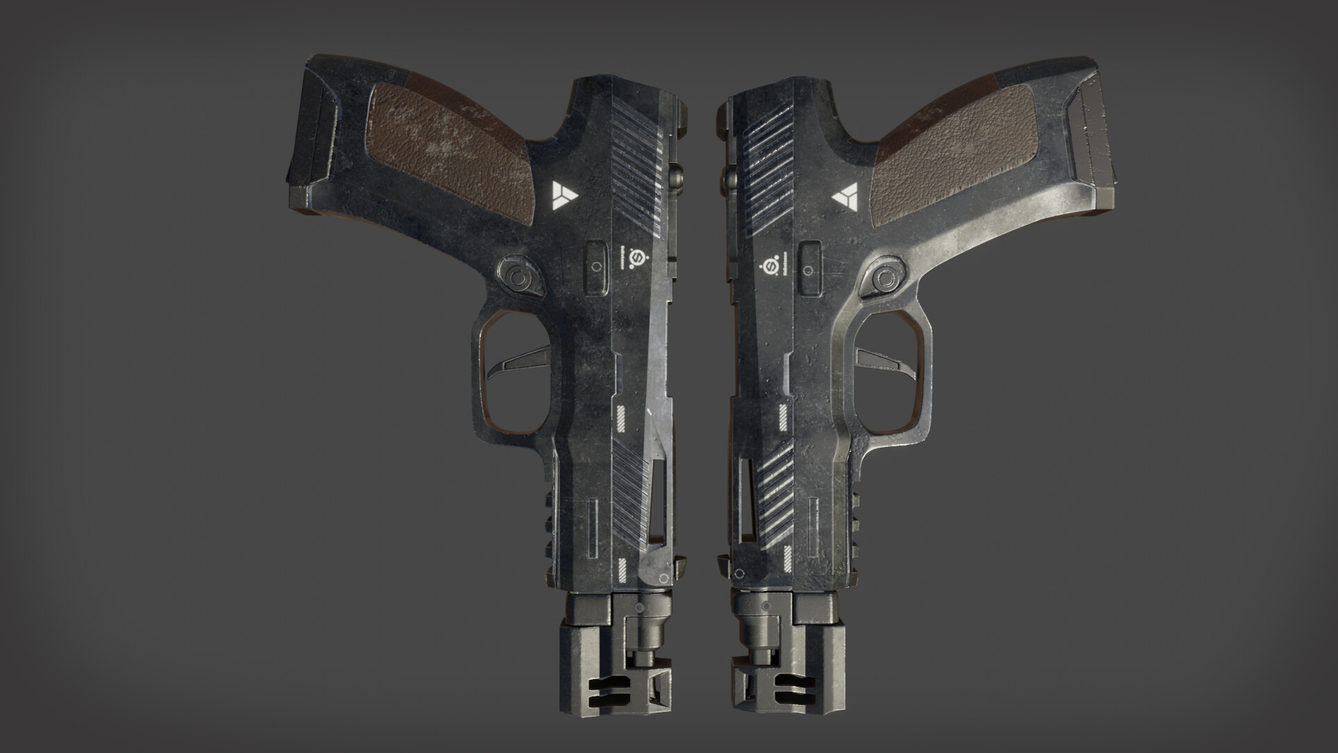 ArtStation - pistol 9mm 3d modeling and rendering