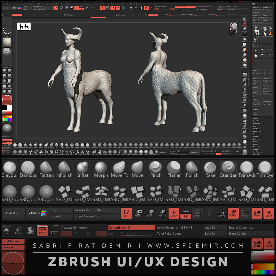ZBrush UI UX Design - SFDEMIR