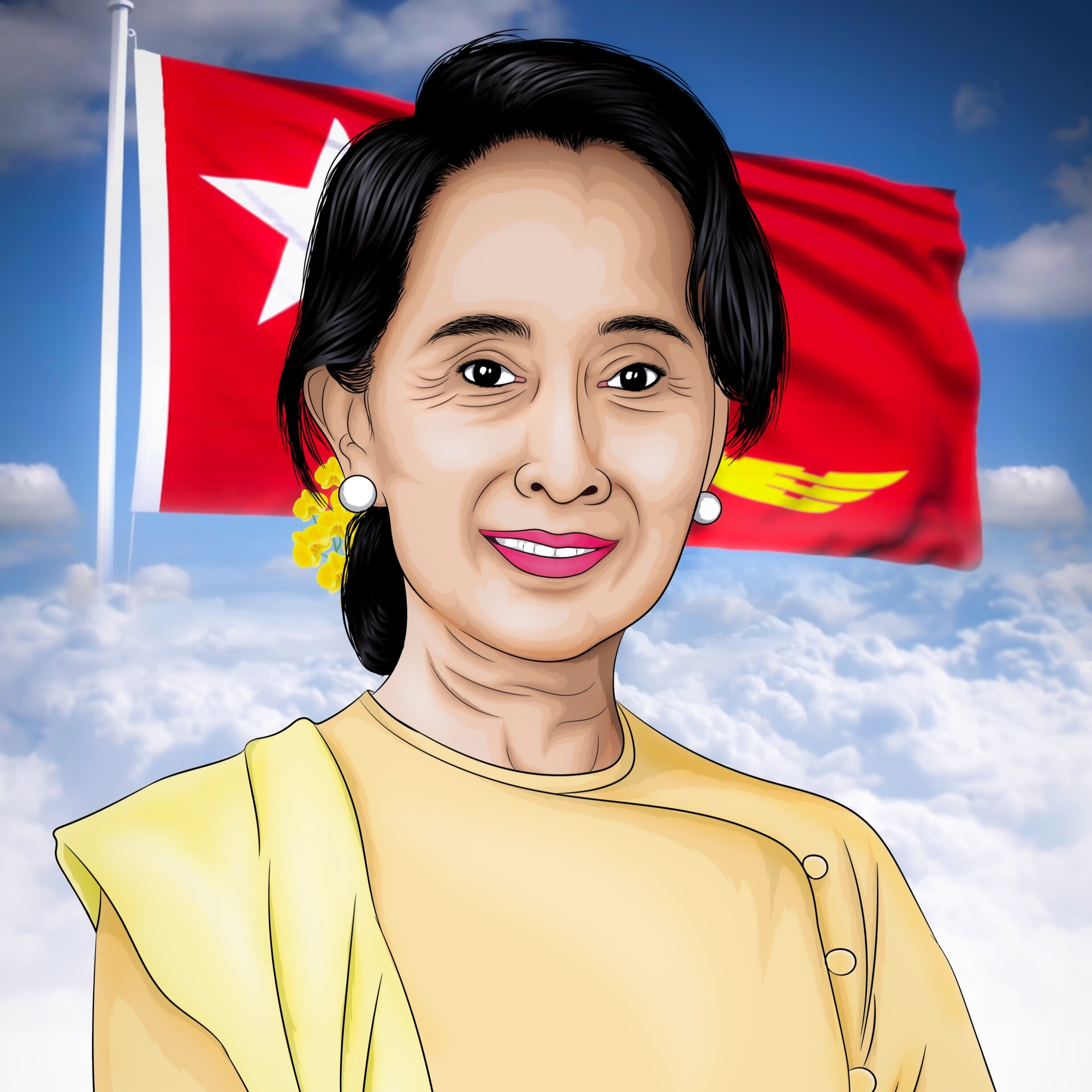 Featured image of post View 24 Painting Wallpaper Daw Aung San Suu Kyi