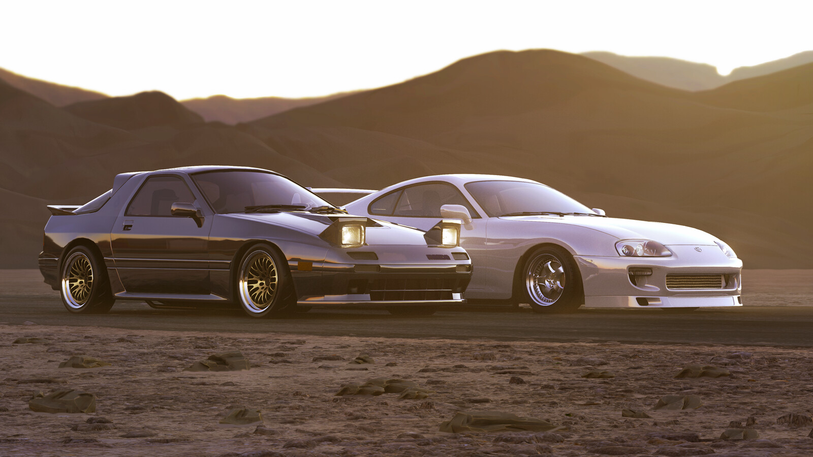 Mazda RX-7 FC (1990) vs Toyota Supra A80 Mk4 (1995)