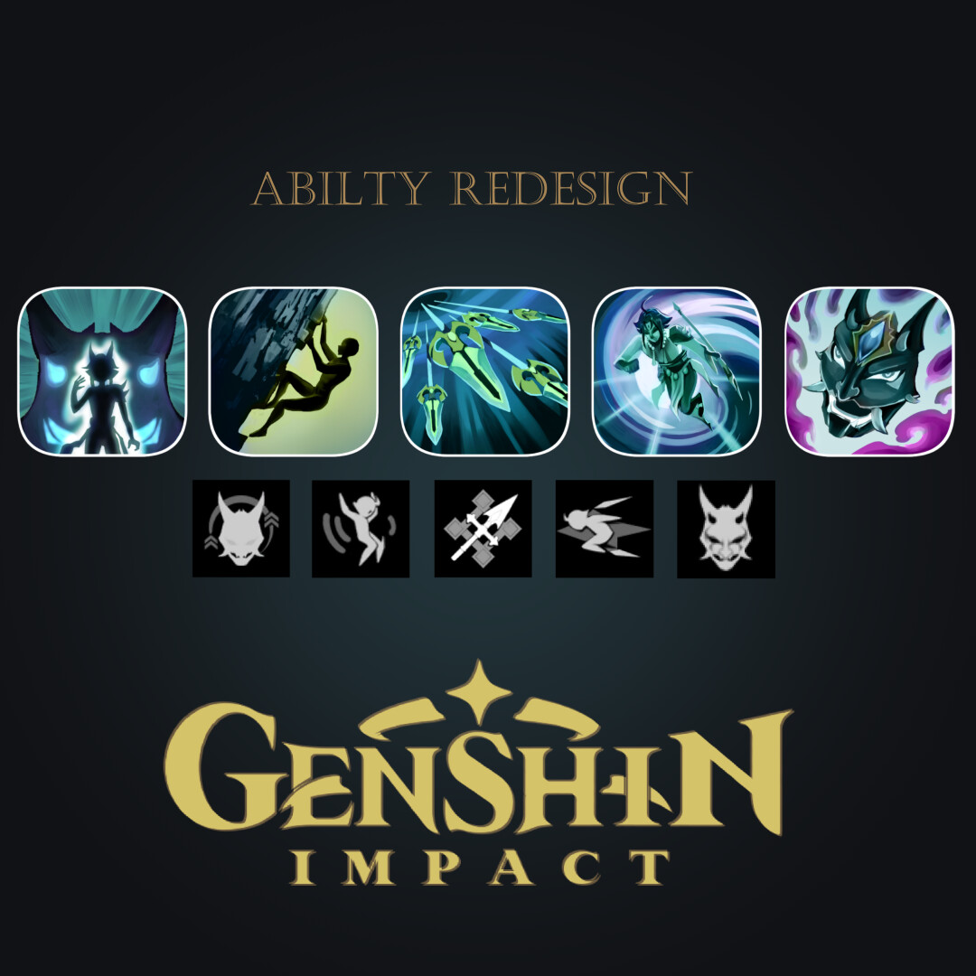ArtStation - Genshin Impact Xiao Ability Icon Redesign