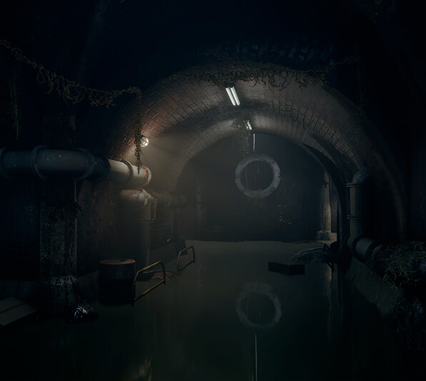 ArtStation - Dark Sewers | Environment 2020