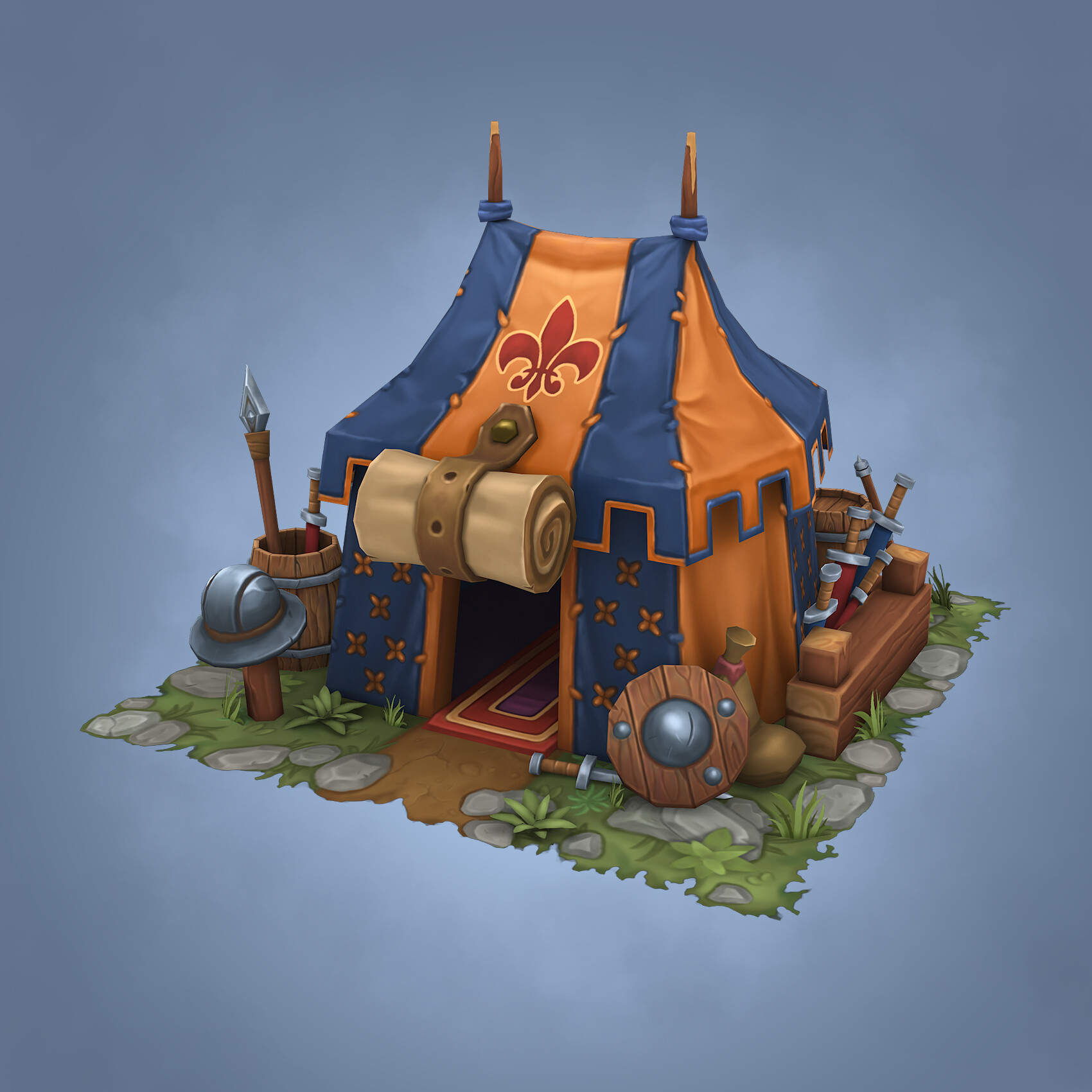 ArtStation - medieval campsite