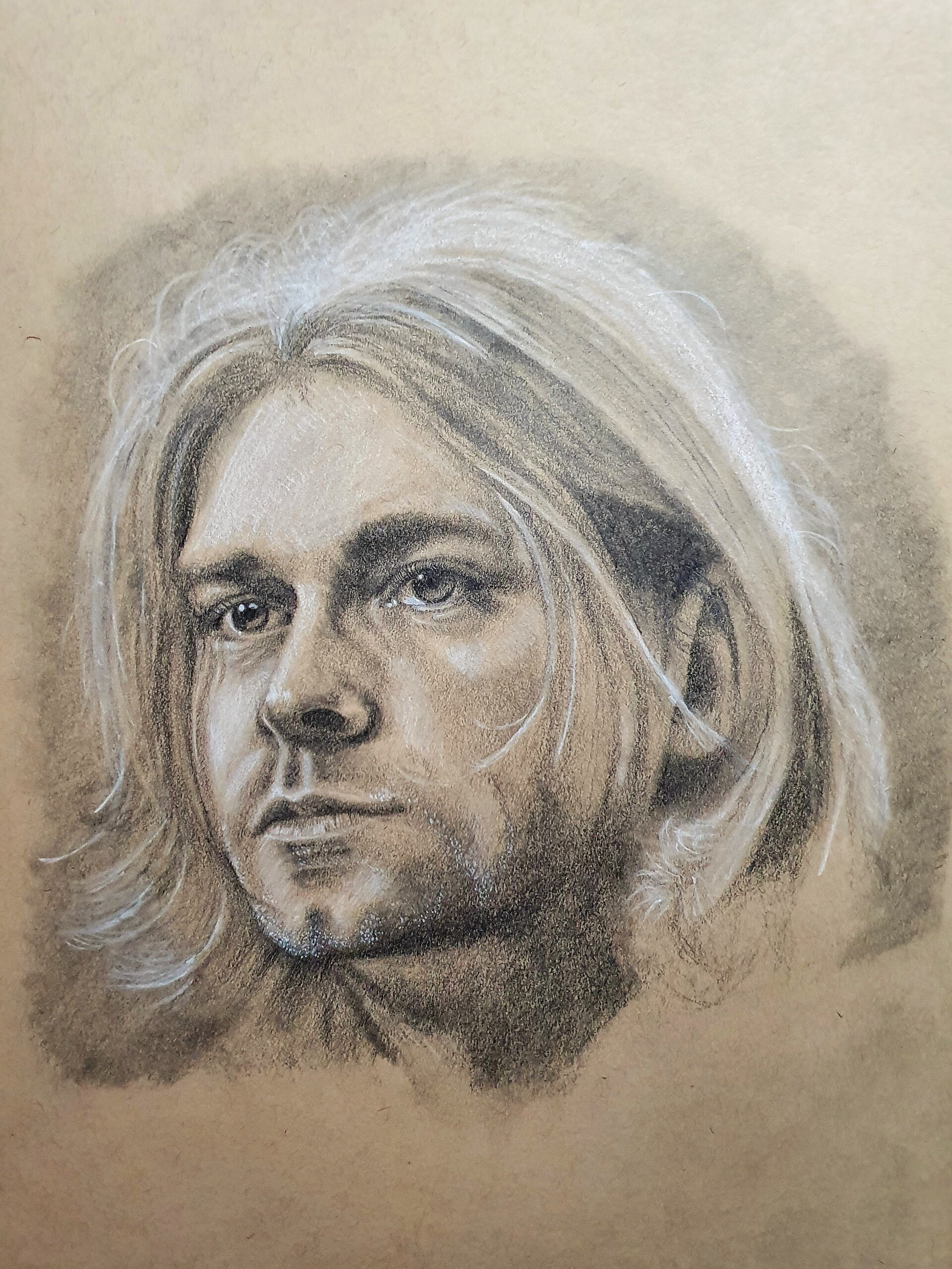 ArtStation - Kurt Cobain Pencil Study