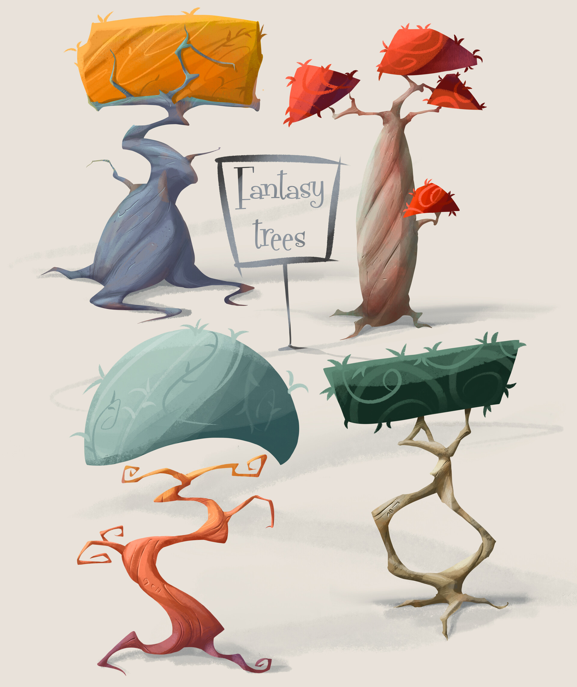 ArtStation - Fantasy trees