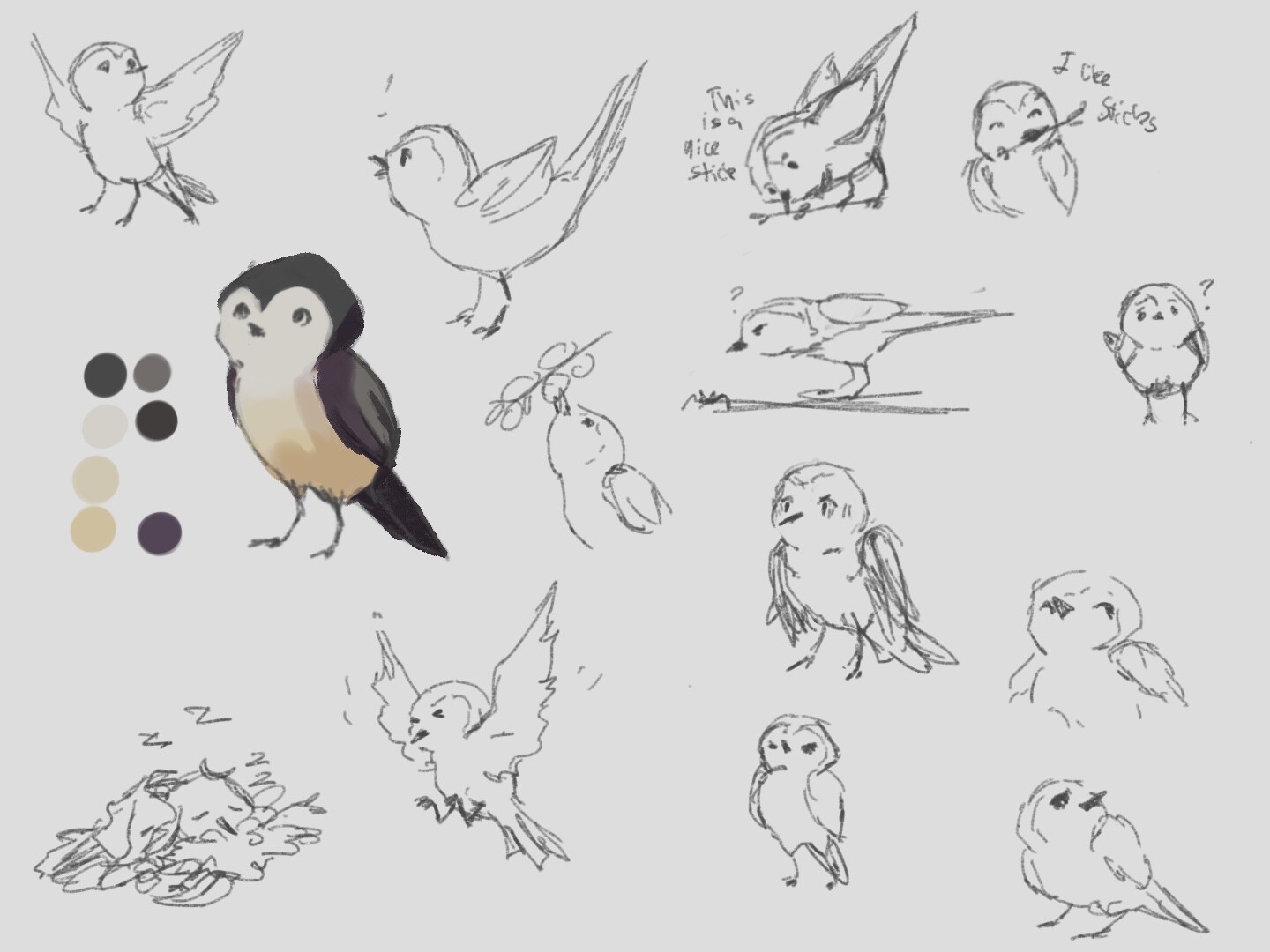 ArtStation Bird character design