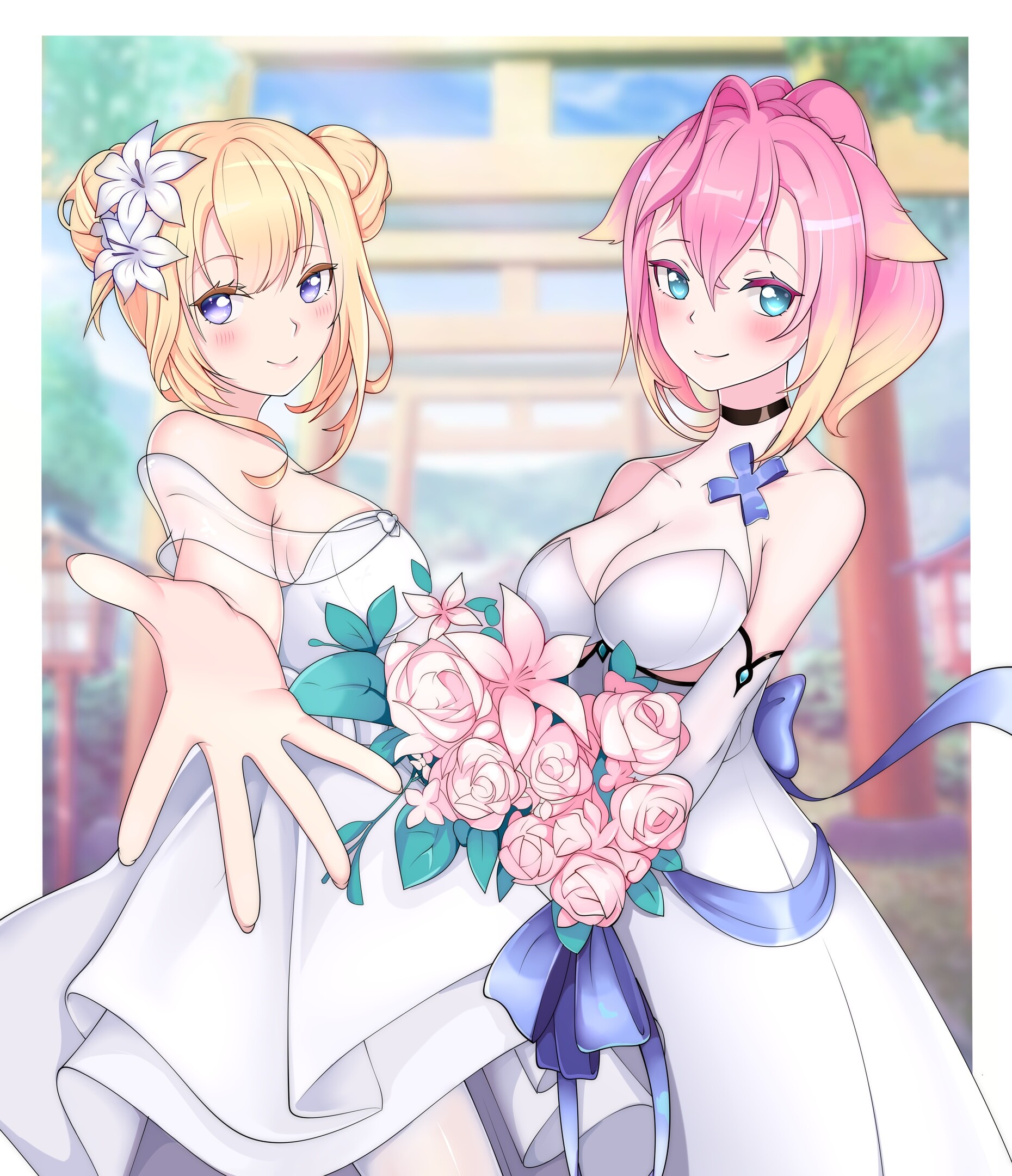 ArtStation - Wedding anime girls