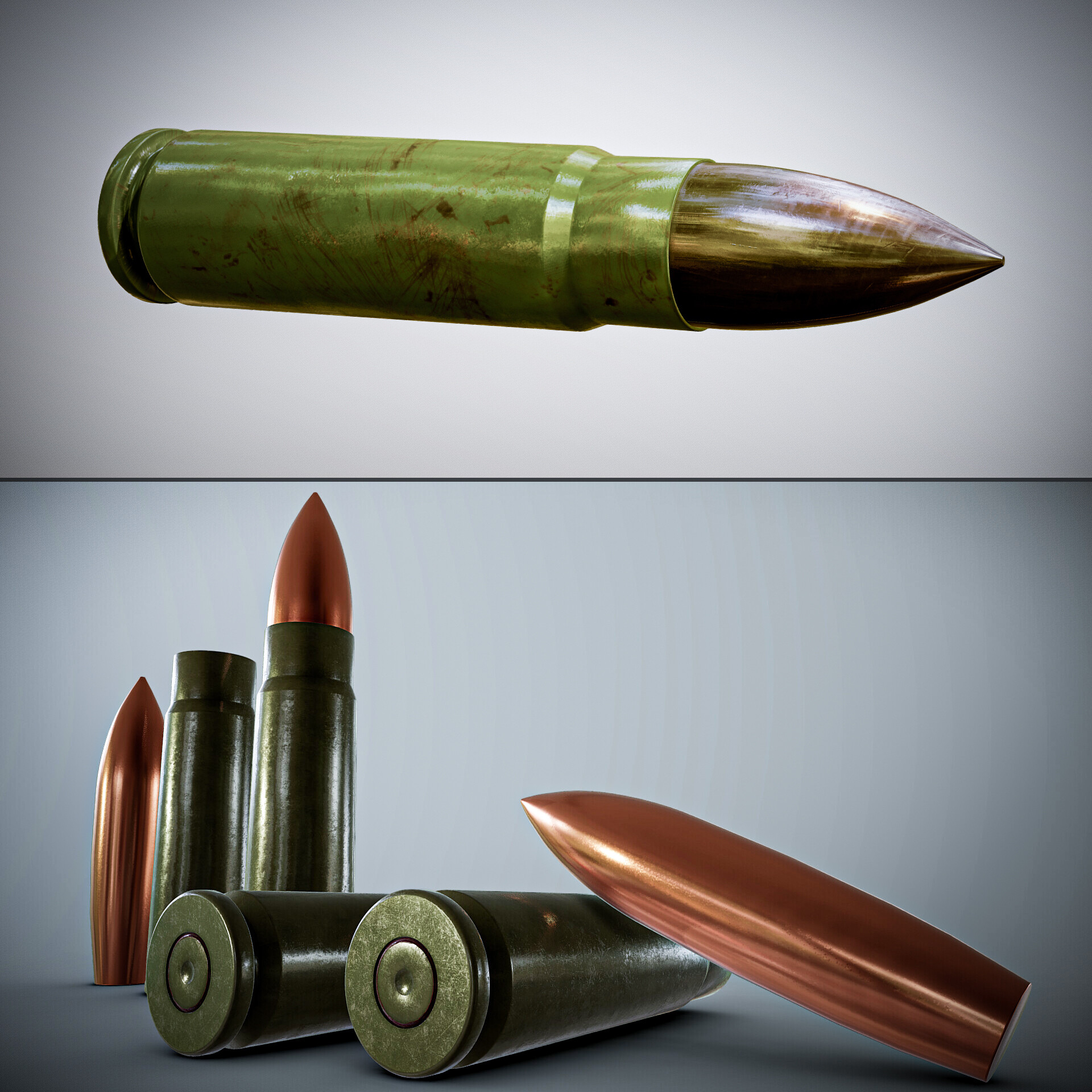 ArtStation - High poly 9x39mm SP-5 cartridge