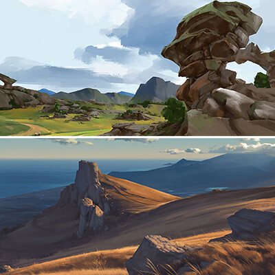 ArtStation - Environmental sketching exercises