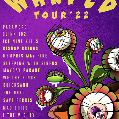 ArtStation - Venus Eye Trap- (Mock) Warped Tour Poster