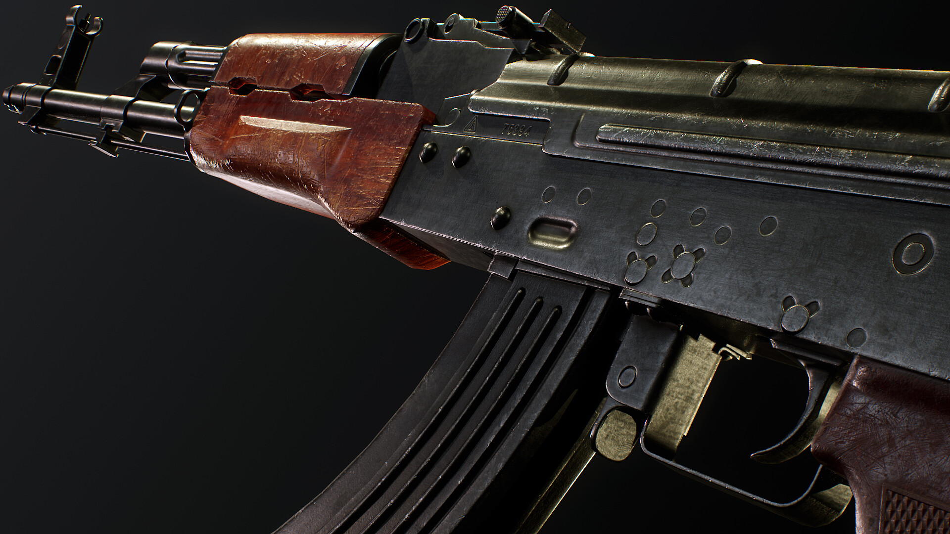 Artstation akm 7 62x39 assault rifle