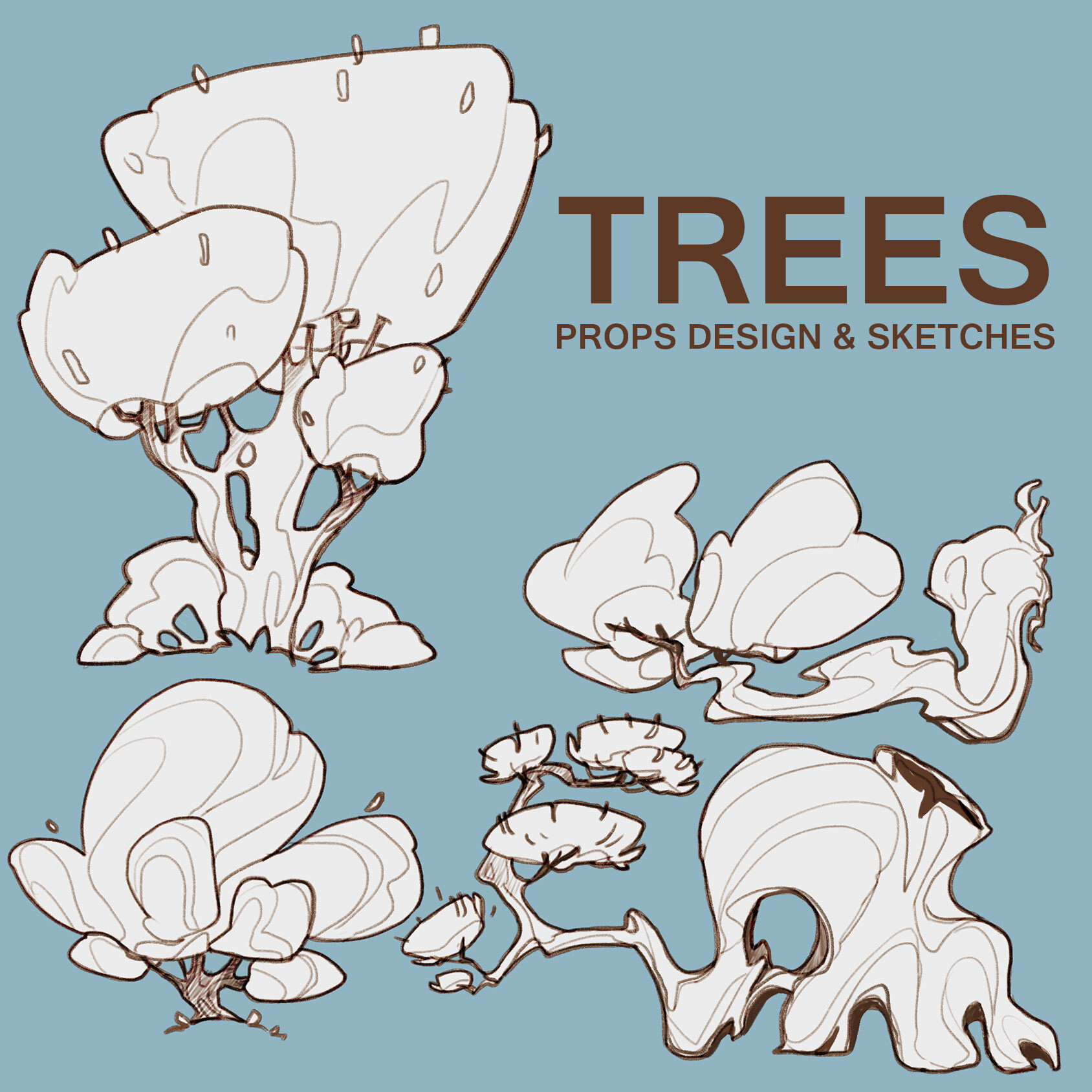 ArtStation - Trees - Props Design & Sketches