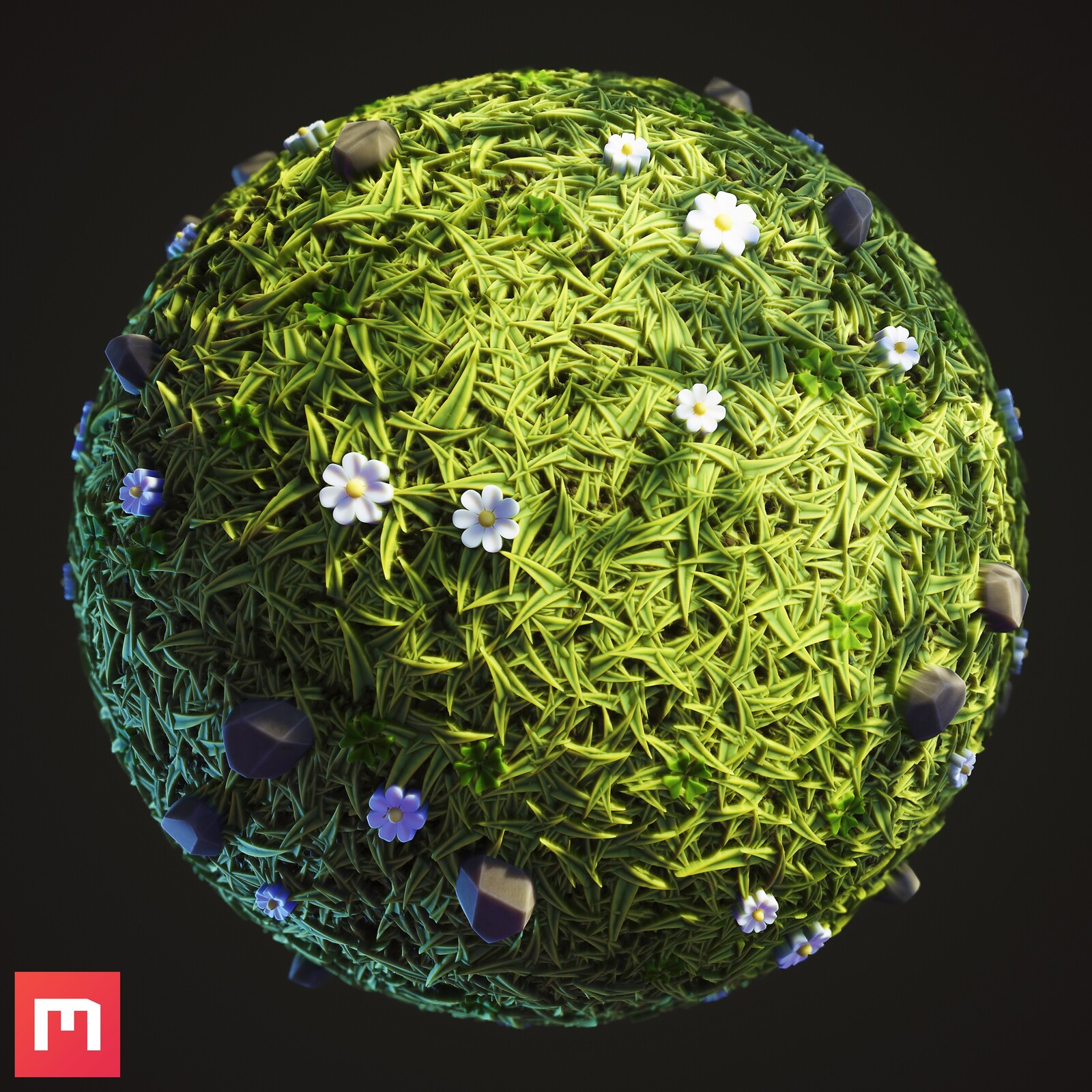  Stylized Grass. Procedural Material