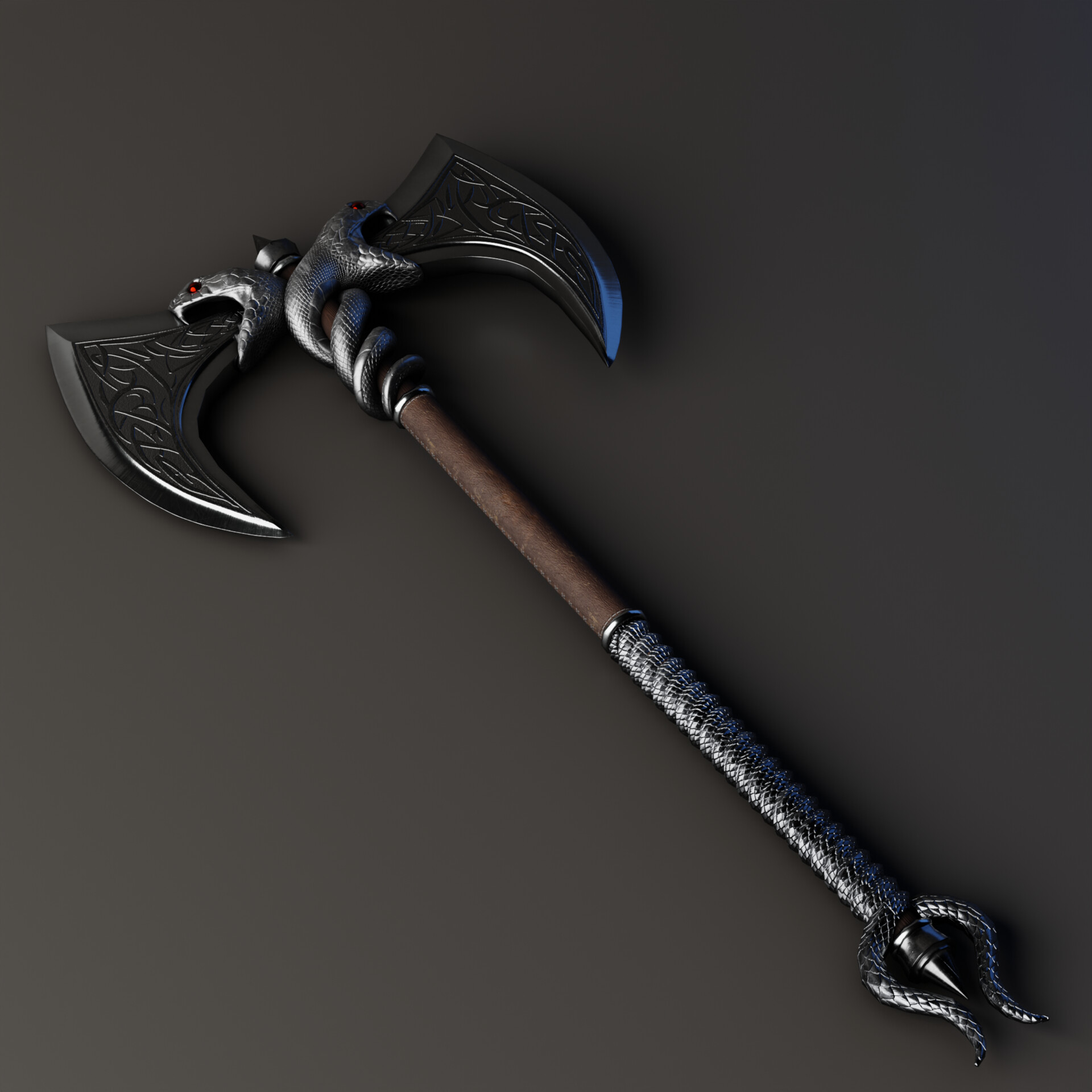 ArtStation Snake Battle Axe