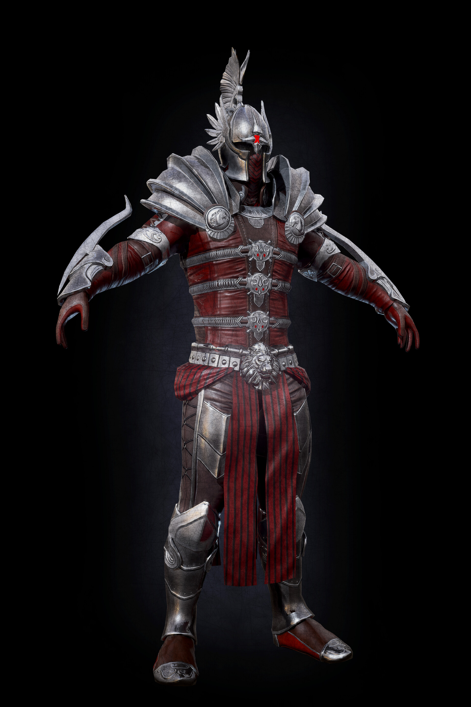 ArtStation - Game Ready Red Armor Set