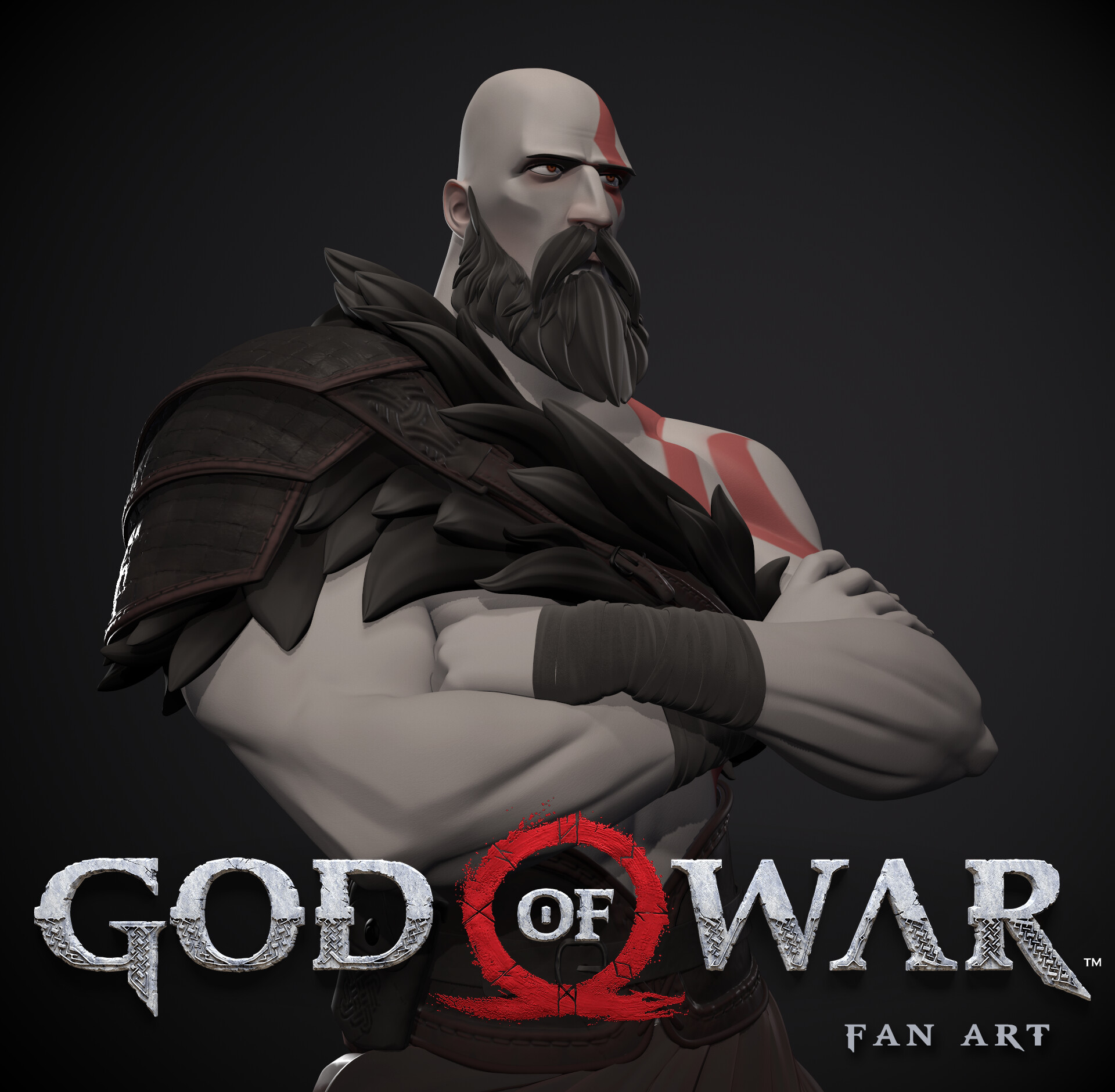 ArtStation Stylized Kratos (God of war)
