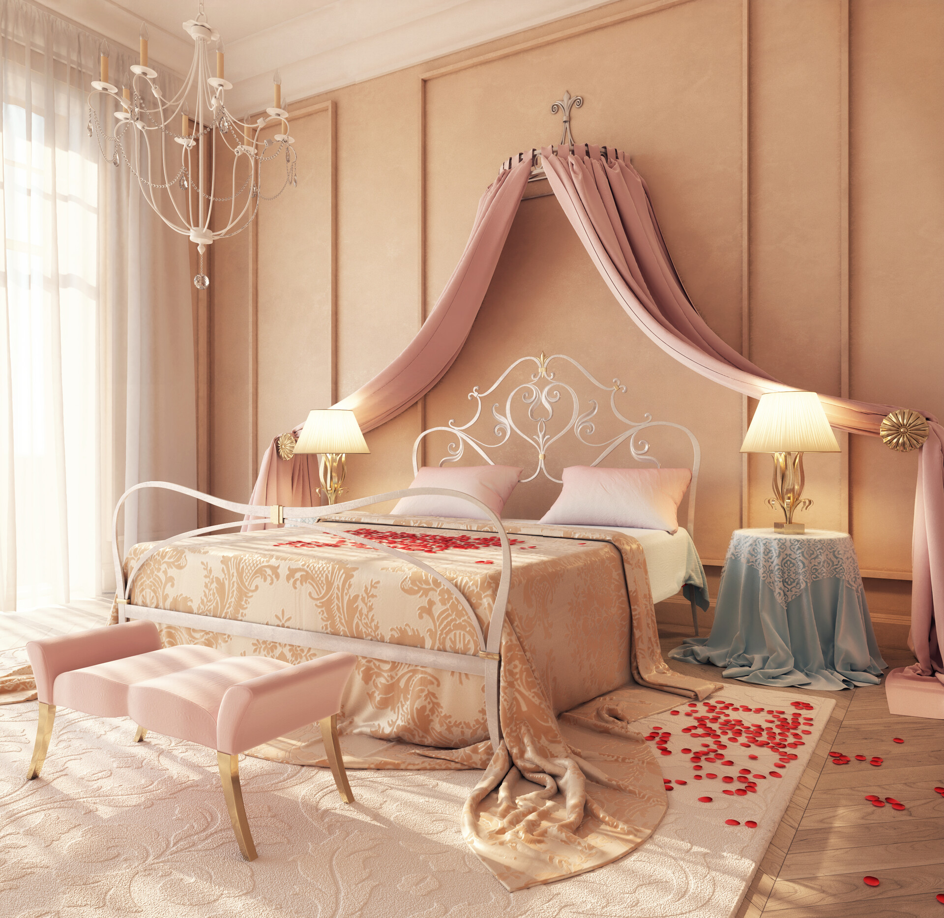 ArtStation Photorealistic Romantic Bedroom