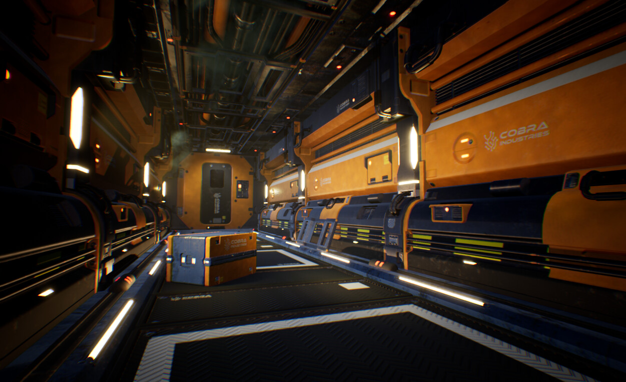 ArtStation - Cobra Industries Hallway - Modular Sci-Fi Environment