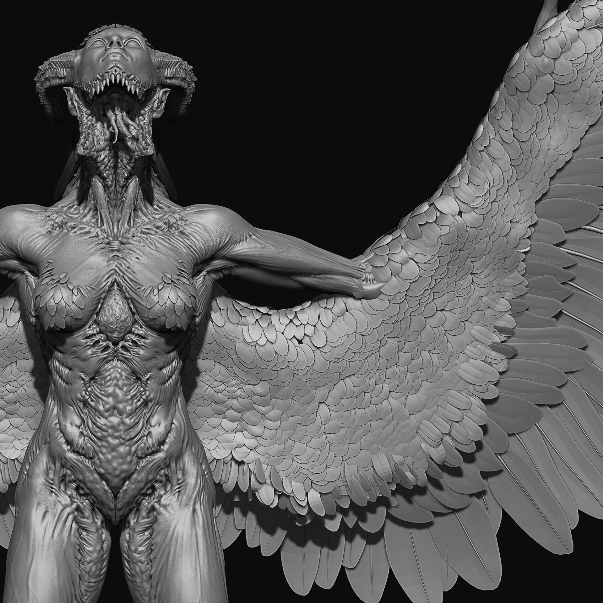 ArtStation - Paranormal Creature - Harpia