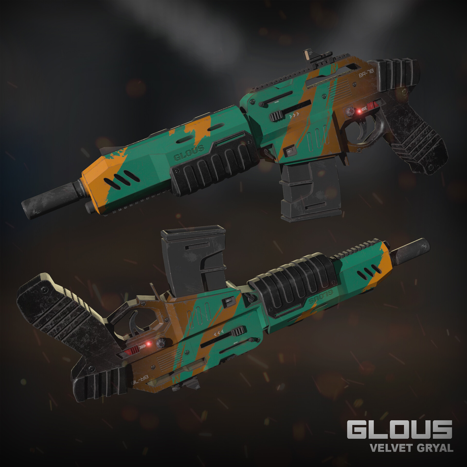 ArtStation - Sci Fi Weapon (Glous BR-78)