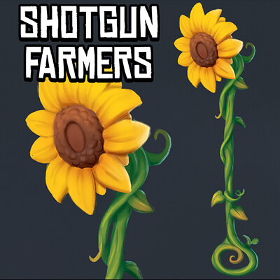 Shotgun Farmers: Sunflower Shovel Skin Concepts