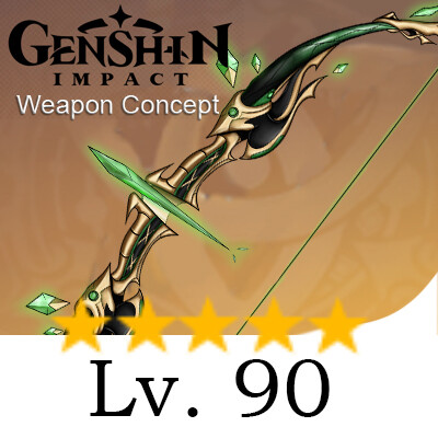 ArtStation - Fan Concept | Genshin Impact - Primordial Jade Bow