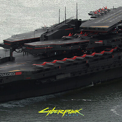 Arasaka Aircraft Carrier - Cyberpunk 2077 Concept