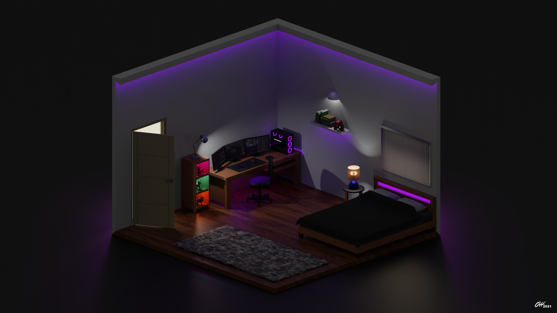 ArtStation - Low Poly Room