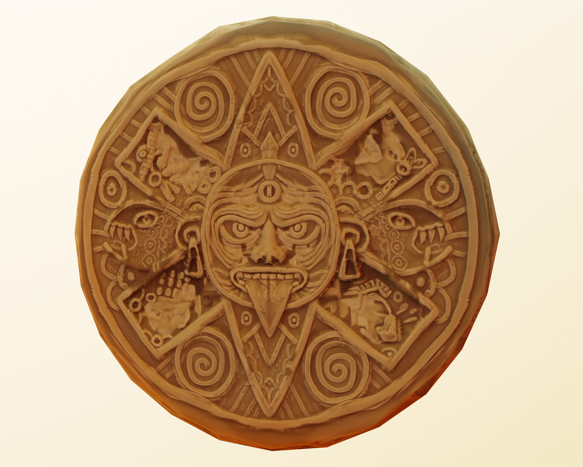 Artstation stylized mayan calendar