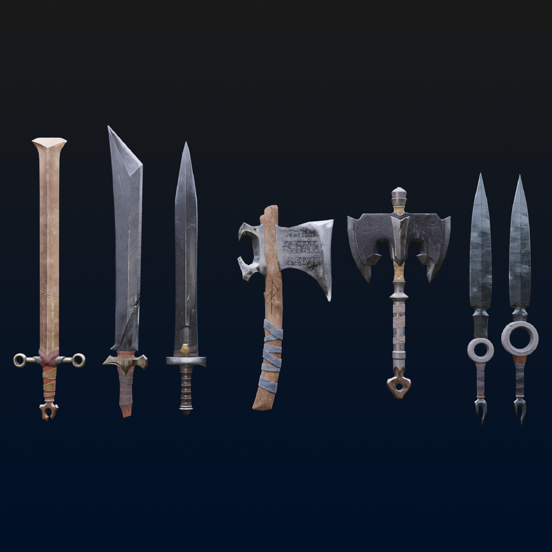 ArtStation - Medieval Melee Weapon Set