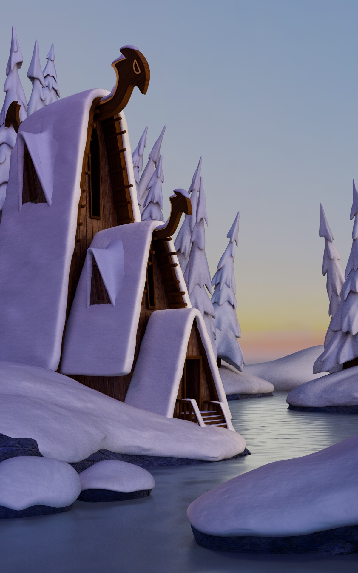 ArtStation Viking Snow Scene