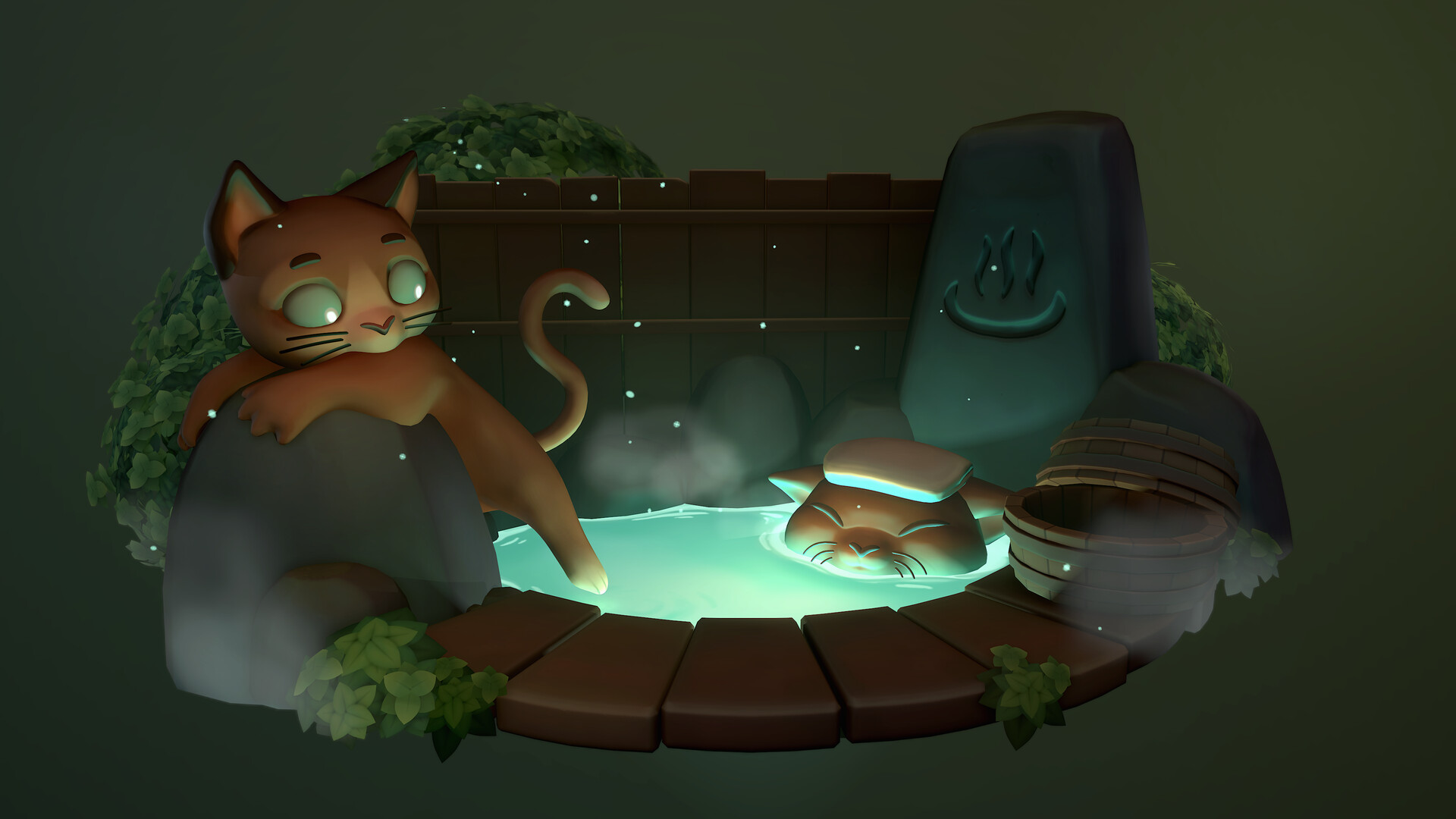 ArtStation - Neko No Onsen