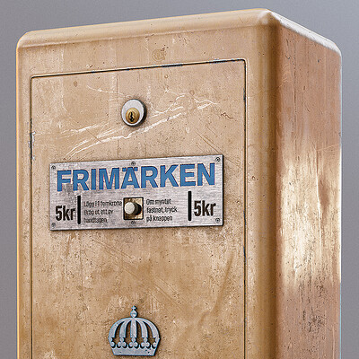Vintage Swedish Stamp Vending Machine